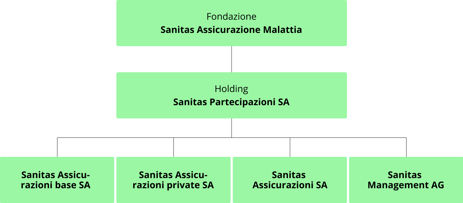 Sanitas Unternehmensstruktur